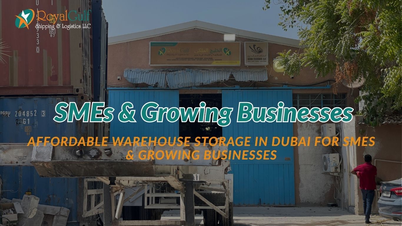 Modern warehouse storage in Dubai facility with pallet racking